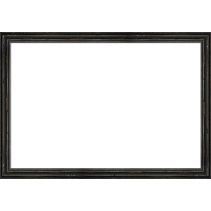 Rustic Pine Narrow Framed Dry Erase Magnetic Board Organization Boards, Black, 27" H x 39" W