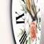 Robin des bois avec rose et feuilles de coton - Horloge murale traditionnelle-60187440