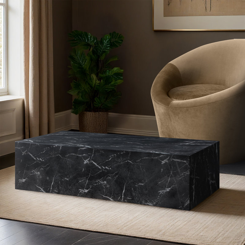 Piazza Rectangular Coffee Table, Black