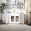 Buffet avec rangement, buffet moderne avec portes, armoire à café avec tiroir et tablette réglable pour la cuisine, la salle à manger et le salon