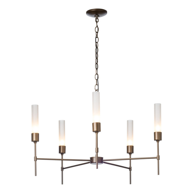 Vela 5 - Light Sputnik Sphere Chandelier, Dark Smoke, Clear Glass with Frost