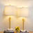 Adjustable Height Modern Table Lamps Set Of 2, 3-Way Dimmable LED Bulbs,  Fabric Shade-640880376-640878855