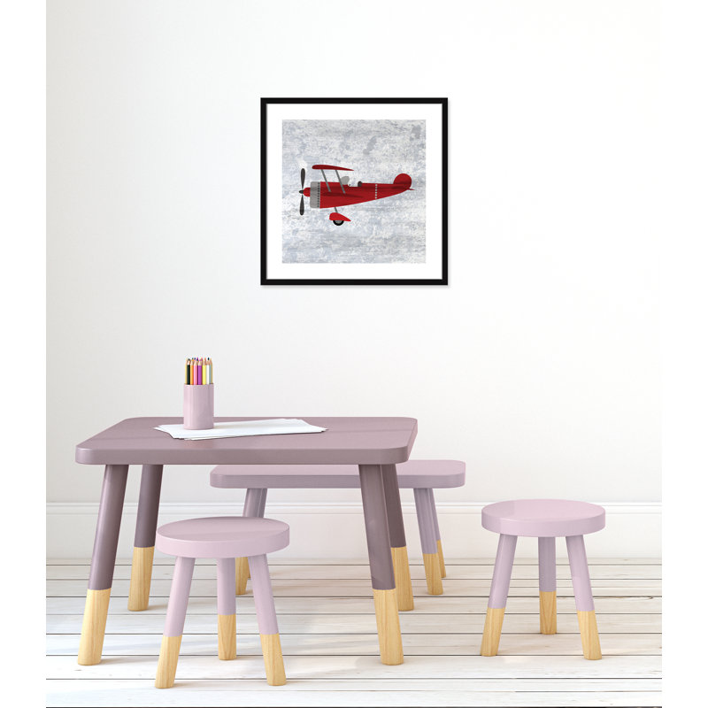 Impression sur papier rouge 2, Encadré de boîte noir, H 22,5 po x l 22,5 po x P 1,18 po