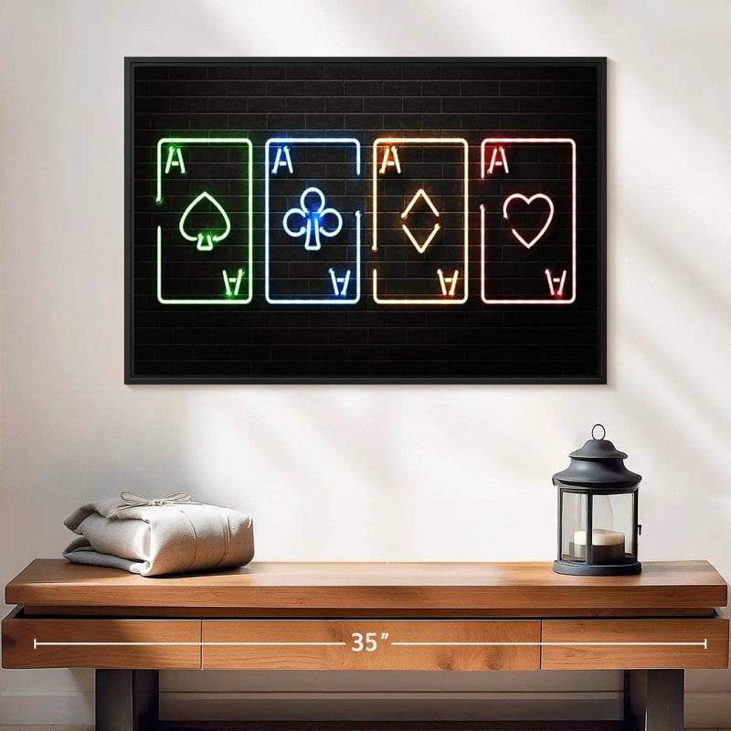 Senne Neon Playing Cards, 17" H x 25" W