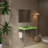 Bathroom Console Sink With Stainless Steel Legs And Towel Bar, Ceramic Basin With 3 Pre-Drilled Faucet Holes-120423623