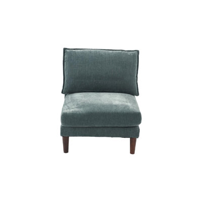 5Pcs Sectional Furniture , Mineral Colour Suede, Cushion Back, 1X , 33"X27"X18", Modern Design 5 Couch, Suede-Like, Style, Back