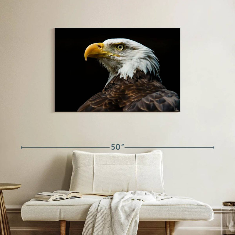 Brampt Bald Eagle Fierce Gaze, 26" H x 39" W
