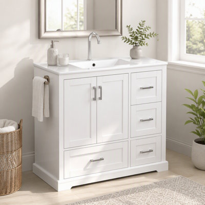 Meuble-lavabo 42 po avec lavabo en céramique