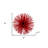Set of Two Red Iron Decorative Spiky Sphere Tabletop Sculpture