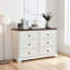 Commode 6 tiroirs en bois - Farmhouse, plateau rustique, glissières en métal lisse-1977638062