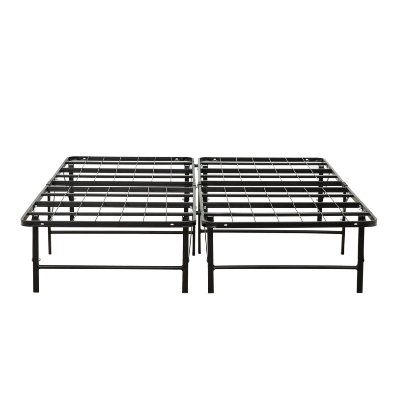 Full Size Metal Mattress Foundation Bed - Black, Construction For Durability, Support, Extra Under Storage, Easy Assembly Required Platform Base Strong And , Supports Effectively, No Box Spring