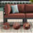 Gillean 8 - Person Modern Aluminum Outdoor Sectional Seating Group with Cushions & Coffee Table, Rust-Resistant Patio Conversation Set-907778629-907778633
