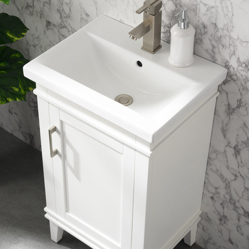 Ensemble de meuble-lavabo simple 20 po Reynaldo, Blanc