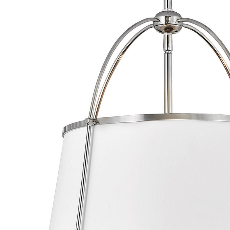 Clarke Medium Pendant, Polished Nickel