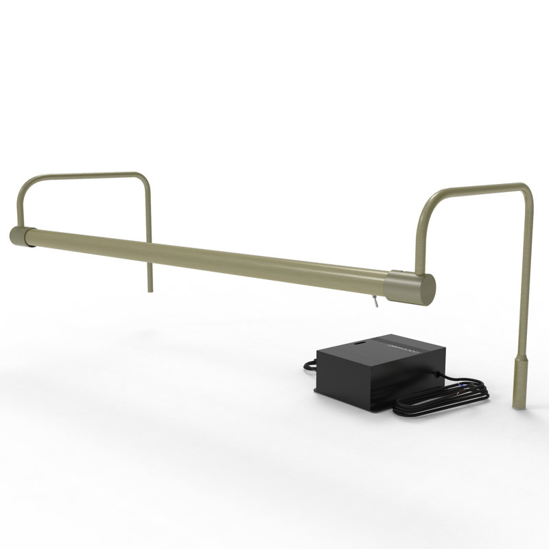 Tru-Slim Dimmable LED Frame Mount Picture Light with Remote, Antique Brass, 9" H x 21" W x 9" D