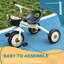 Tricycle pour enfants de 2 à 5 ans avec siège réglable, vélo pour tout-petits pour enfants avec panier, sonnette, poignées de guidon-128721800