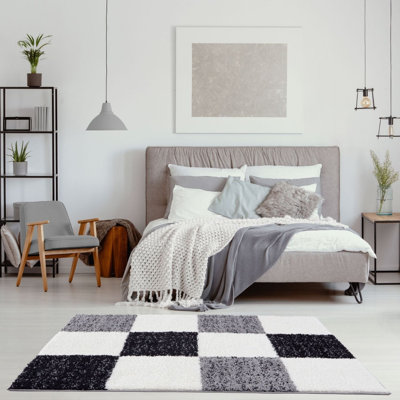 Myshaggy Collection Rugs Geometric Design in Grey