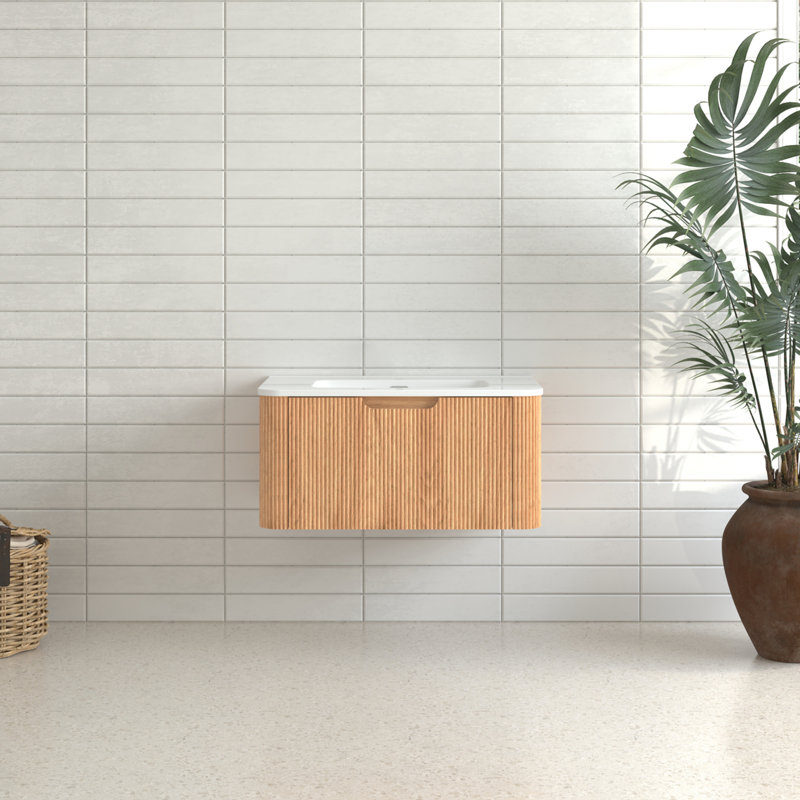 Wall-Mounted Floating Bathroom Vanity, 30"