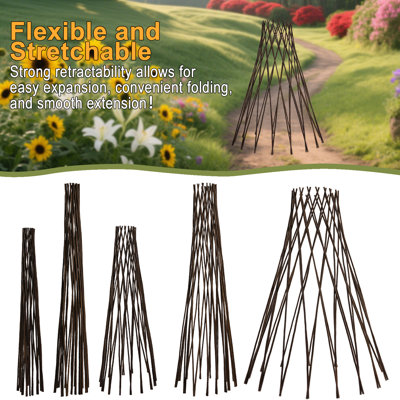 Treillis rond en bois extensible «H» H