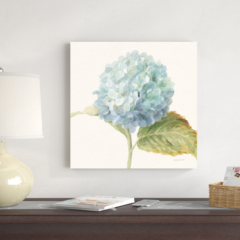 " Floursack Florals V - Blue Hydrangea Crop ", 20" H x 20" W