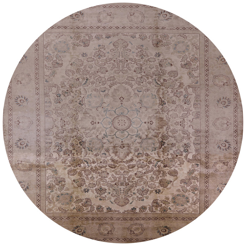 Tapis oriental gris Petrina, Rond 4 pi