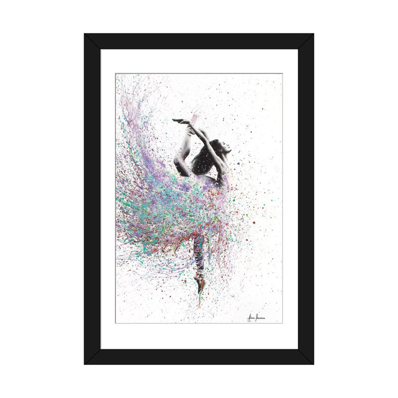 Opal Dance - Reproduction de giclée sur toile tendue avec châssis, H 32 po x l 24 po x P 1 po, Papier avec cadre noir, Blanc