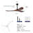 52 Inch Indoor Ceiling Fans With Lights,3 Solid Wood Blades, Ceiling Fan With Remote Control,Reversible DC Motor, Fan Light For Bedroom, Living Room, Study Room