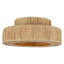 Luminaire encastré à abat-jour cylindrique en métal à double couche et à intensité variable 17,17 po Abbie pour salon / chambre à coucher-195527198-194526175