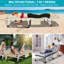 Fauteuil de bronzage face cachée avec trou pour les accoudoirs, chaise longue pliante réglable à 5 positions pour un bain de soleil-97765393