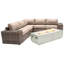 Ensemble de conversation pour 4 personnes avec foyer et coussins Sunbrella Dzheni-951833683