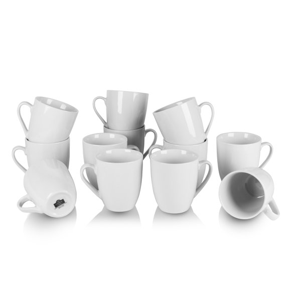 Contemporary Bodum Black and White Espresso Cups and Saucers- 8