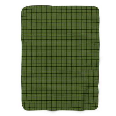 Couverture olive Sherpa 1 pièce
