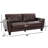 Wayna Classic Luxury Upholstered Top Genuine Leather Sofa with Solid Wood Frame-266034012-244486371