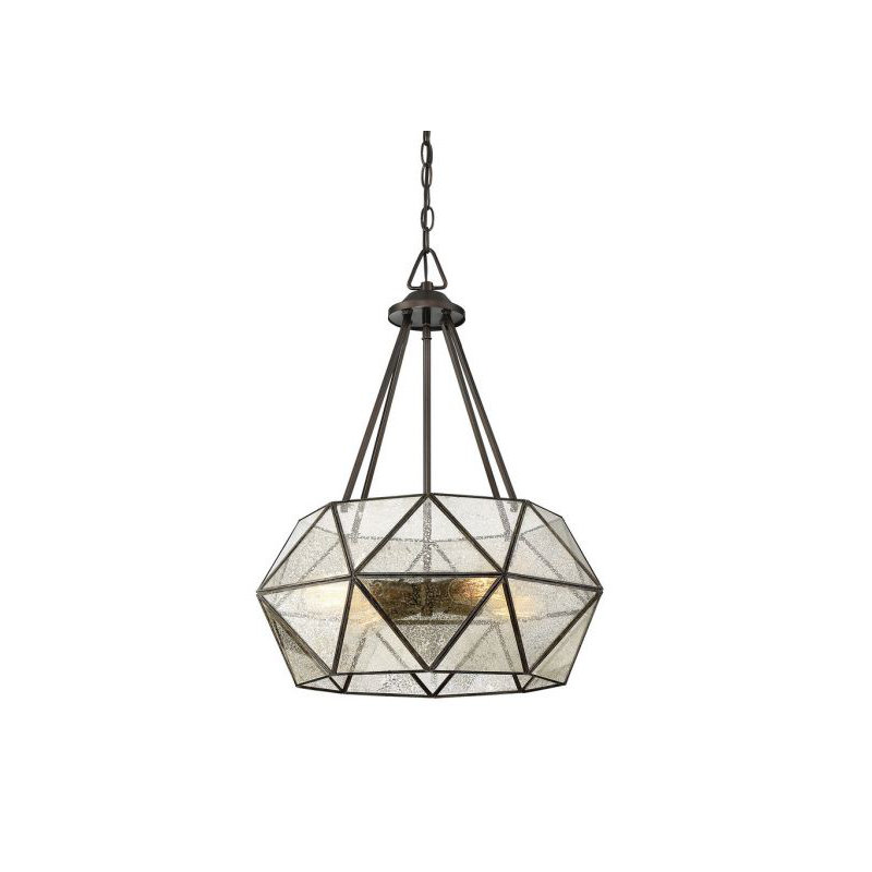Lustre géométrique unique à 4 lumières Sky, 4 lumières, H 25,38 po x l 20 po x P 20 po