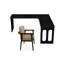 Ensemble de bureaux en bois massif en forme de L 70,87 "+ 39,37" noir