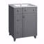 Meuble-lavabo 24 po avec lavabo en céramique, 2 tiroirs, 1 porte à fermeture en douceur-595627408