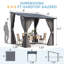 Lean-To Wall-Mounted Pergolas With Curtains And Netting-922985655