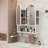 23.62" Modern Double-Arched Mirror Cabinet-134146793