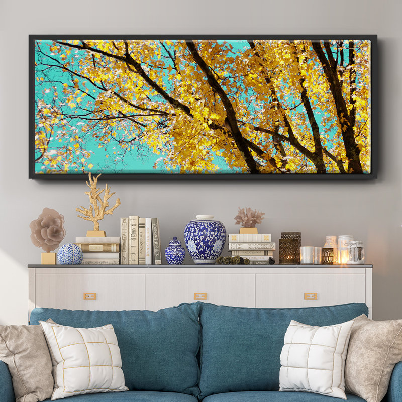 Tapisserie d'automne IV - toile encadrée, H 24 po x l 60 po