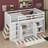 Twin Loft Bed With Drawer And Shelf Cabinet And Pulling-Out Desk-868853415