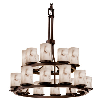 Lustre à niveaux 21 lumières ombré Aleynah