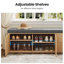 Banc de rangement 59 "avec tiroirs et coussin