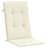 Highback Chair Cushion Set of 6 Cream 47.2 x 19.7 in Polyester Outdoor Patio Cushions-265888047
