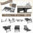 Oversized Outdoor Lounge Chair – HDPE All-Weather Chaise Lounge with 6 Positions, 500-LBS Capacity, Wheels, and Cup Holder for Deck, Poolside, or Backyard，Gray-702459720