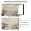 Extra Large Wall Art Fabric Print - Beige Tan Abstract Landscape Contemporary Living Room Decor - "Frame Assembly Required (Unfinished Frame)"-130840762