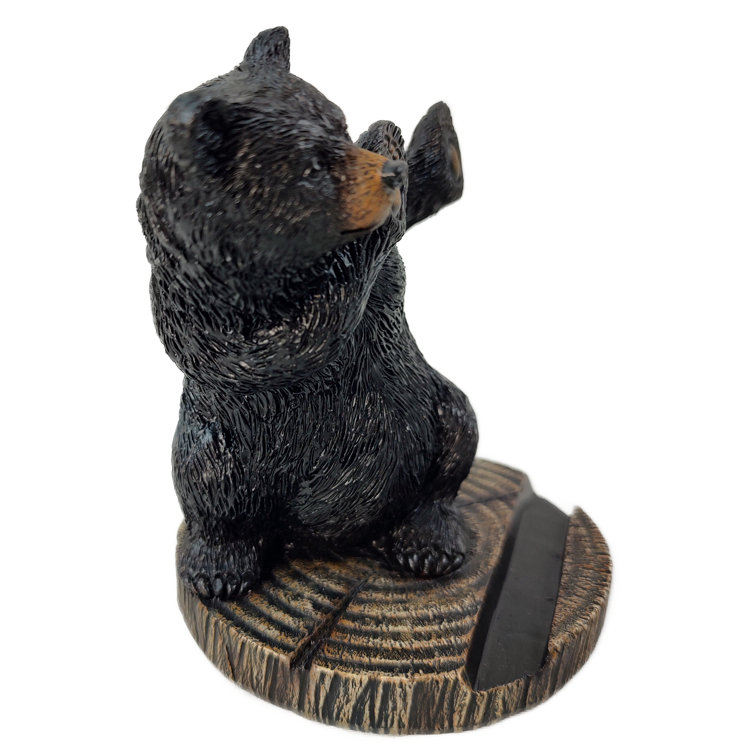 De Leon Collections Peeking Black Bear Figurine Woodland Forest Rustic ...