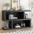 Narrow Console Table Entryway Table With Open Shelf-480120276