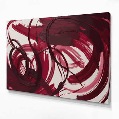 Lyrical Abstraction 36 Red Canvas Wall Art