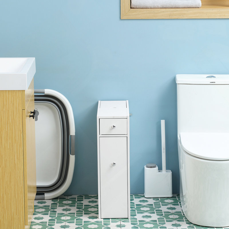 Wooden Narrow Modern Bathroom Furniture Cabinet