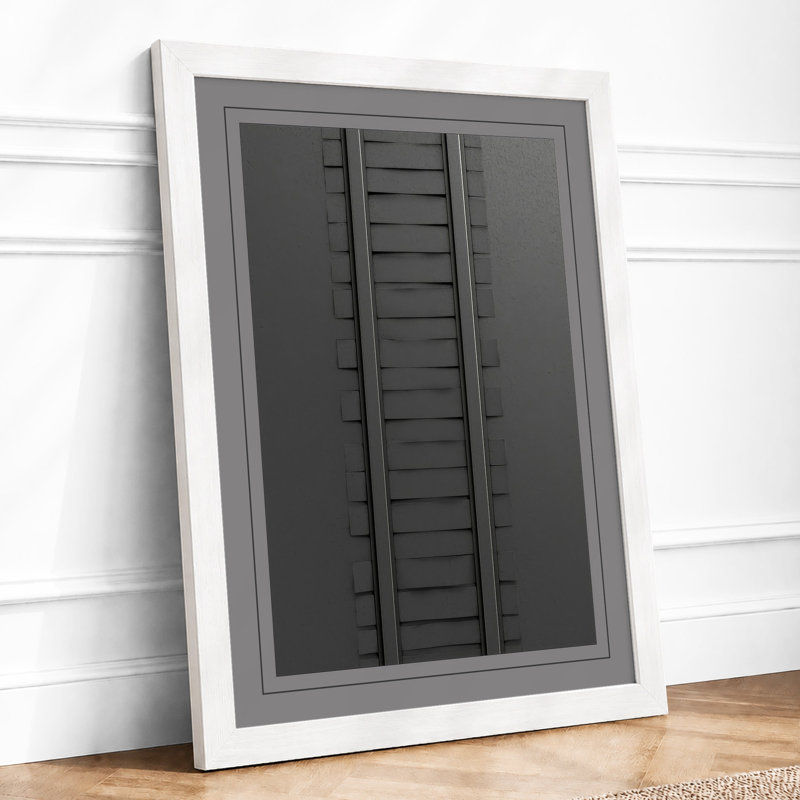 Vertical Structure Industrial - Framed Print, A2 - 59.4 x 42.0 cm, White
